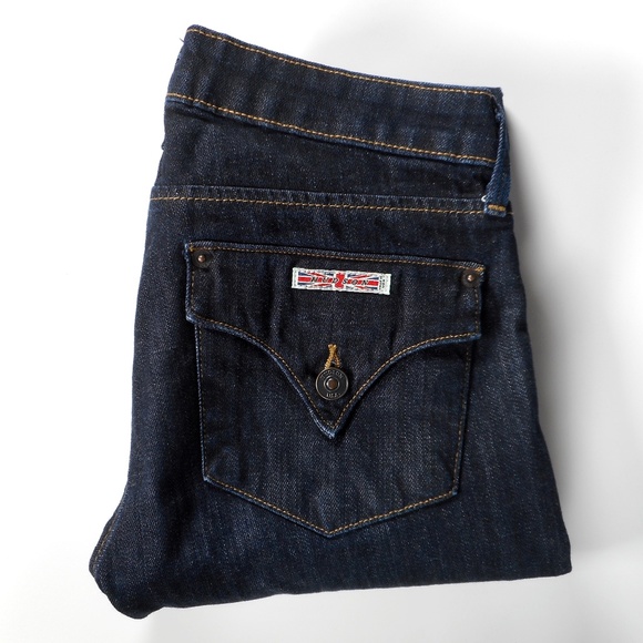 Hudson Carly Signature 25 Straight Leg  Dark Wash Lisbon Jeans Flap Pockets - Picture 11 of 11